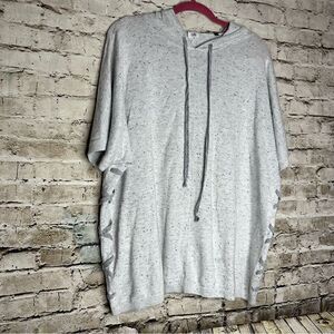 CAbi Light Gray Hooded Poncho